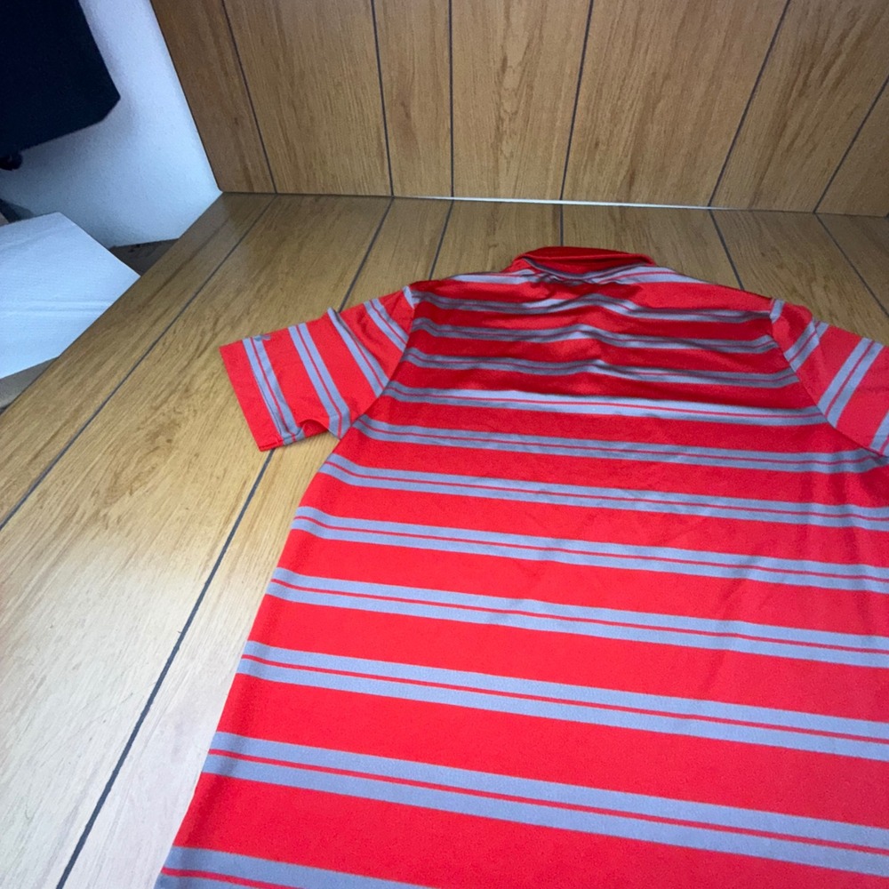 Under Armour U.S. Open Oakmont 2016 Golf Polo Shirt Mens Medium Red Striped - Picture 15 of 15